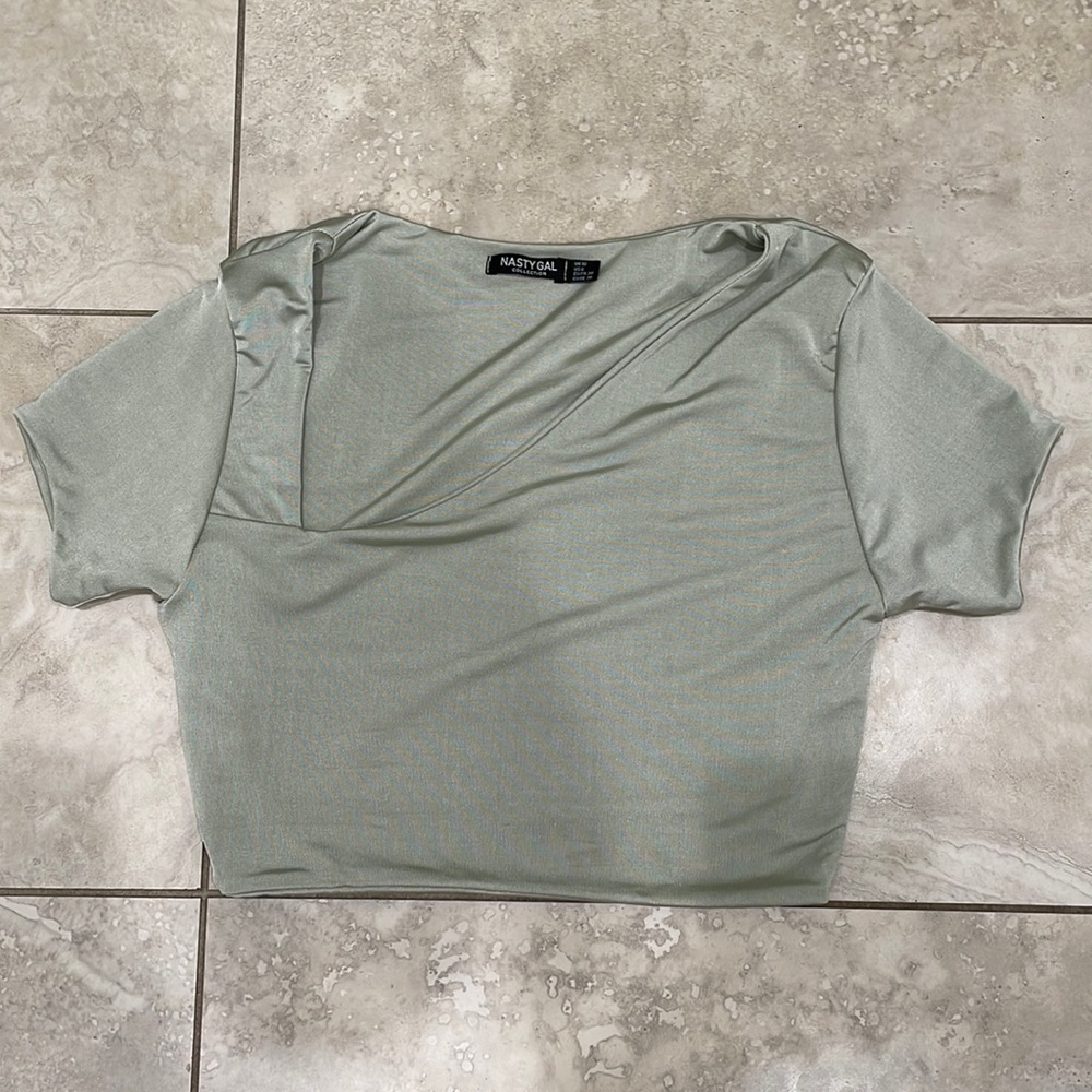 Nasty Gal asymmetric crop top